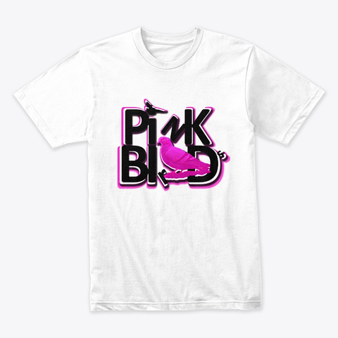 Pink Birds Dope White T-Shirt Front