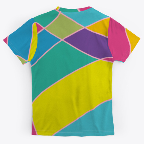 Abstract Colorful Minimal Art 80s Style Standard T-Shirt Back