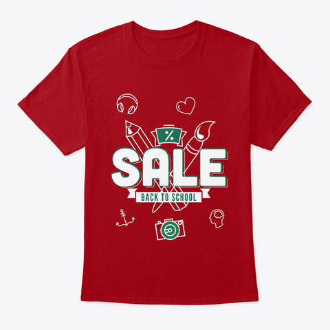 Back To School Latest Tshirt Design Deep Red T-Shirt Front