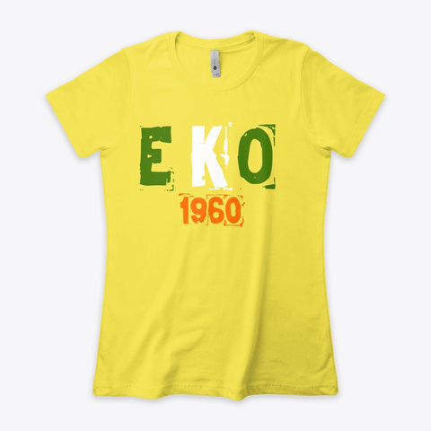 Eko 1960 Vibrant Yellow T-Shirt Front