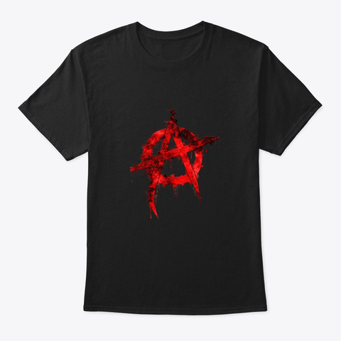 Red Graffiti Anarchy Symbol T-shirt