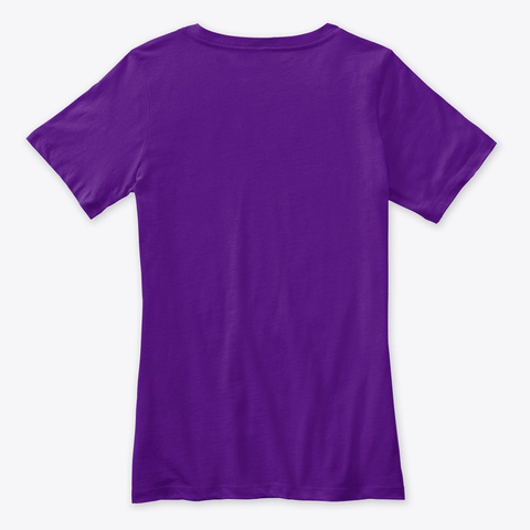Women's Premium "06029" V Neck Team Purple  T-Shirt Back