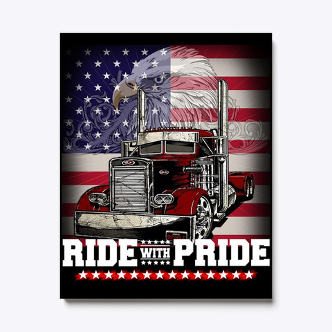 Truck Driver  Canvas | Teespring Black T-Shirt Front