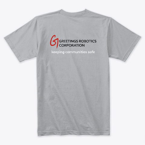 Greetings Robotics Corporate Clothing Heather Grey T-Shirt Back