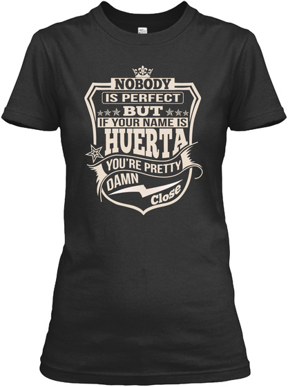 Nobody Perfect Huerta Thing Shirts Black T-Shirt Front