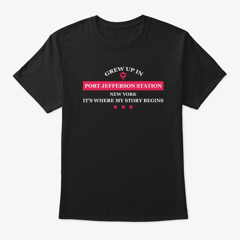 Port Jefferson Station  Lover T Shirt  Black T-Shirt Front