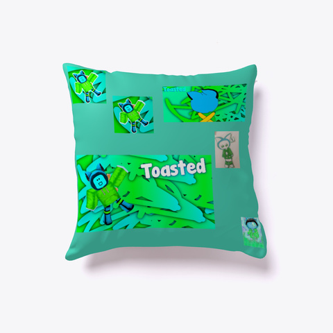 Toasted's Fan Art Cushion Aqua Kaos Back