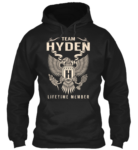 Team Hyden Lifetime Member Black T-Shirt Front