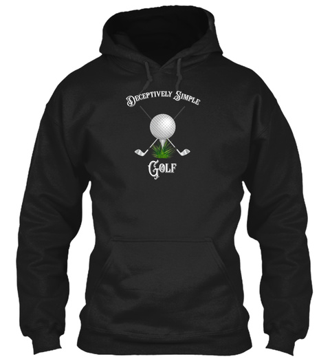 Deceptively Simple Golf Black T-Shirt Front