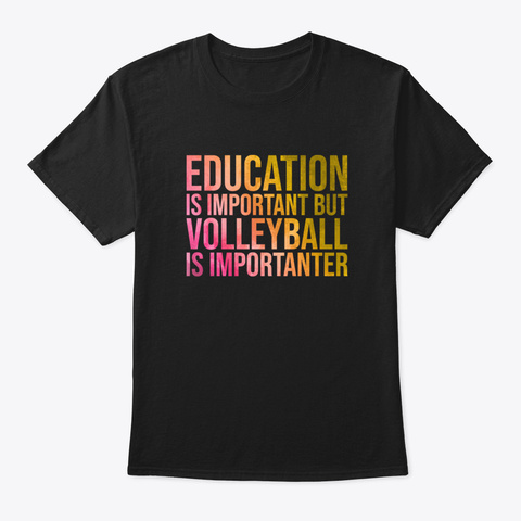Volleyball Sl3hc Black T-Shirt Front