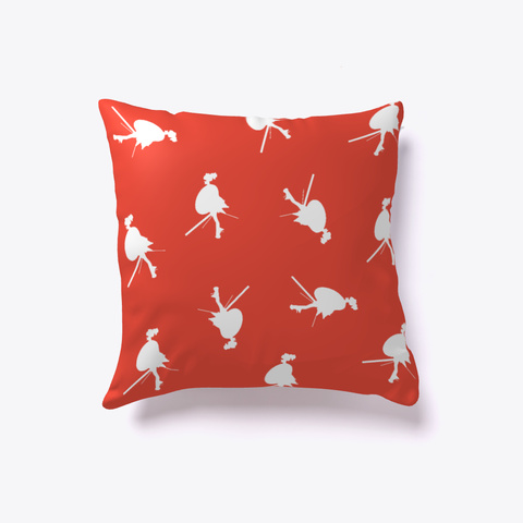 Voyager Cushion Pillow White Red Maglietta Front
