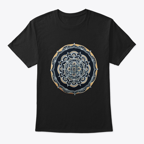 Sacred Fractal Geometry Art To Spread Go Black T-Shirt Front