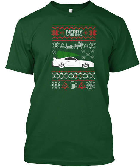 Merry Christmas Deep Forest T-Shirt Front