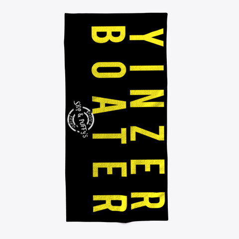 Yinzer Boater Towel Black T-Shirt Front