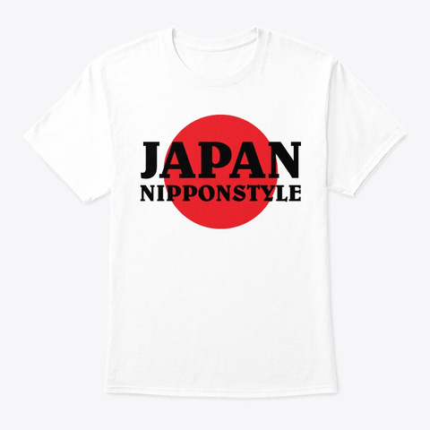Japan Flag Nippon Style Jdm Fan White T-Shirt Front