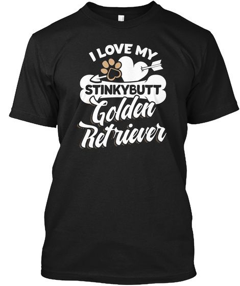 Golden Retriever Dog Shirt And Hoodie Black T-Shirt Front