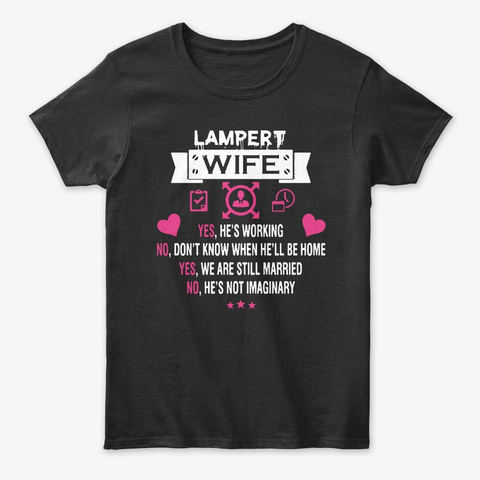 Lampert Wife Black T-Shirt Front