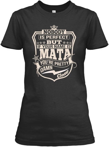 Nobody Perfect Mata Thing Shirts Black T-Shirt Front