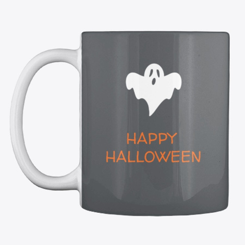 Happy Halloween Mugs Dark Grey T-Shirt Front