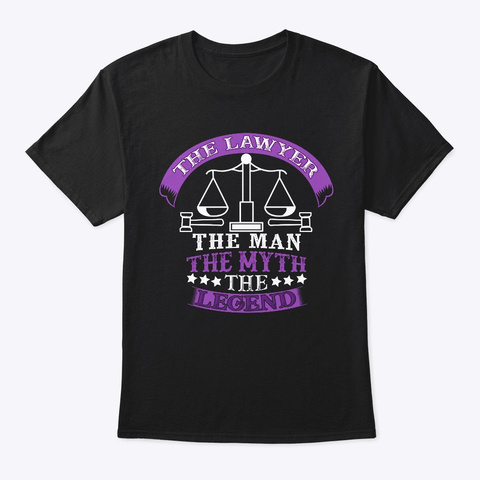 The Lawyer The Legend Perfect  Black T-Shirt Front