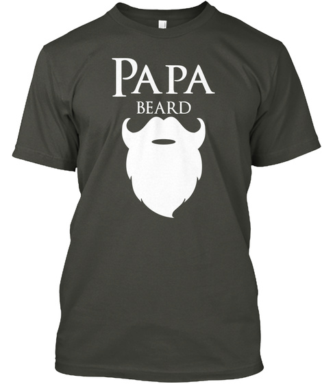 Papa Beard Smoke Gray áo T-Shirt Front