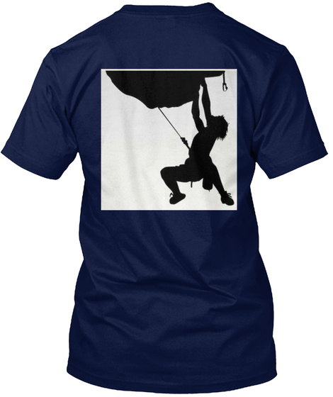 Climbing Is A Passion Navy T-Shirt Back