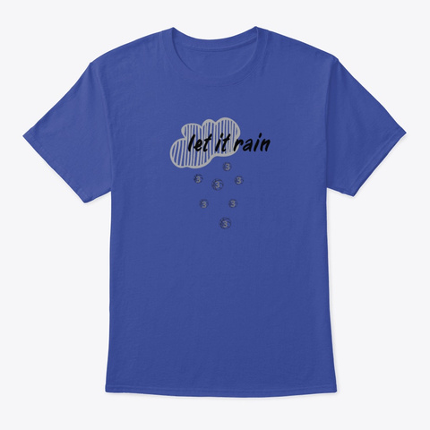 Let It Rain Threes Deep Royal T-Shirt Front