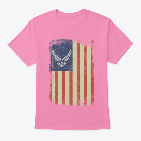 American Flag  Pink Maglietta Front