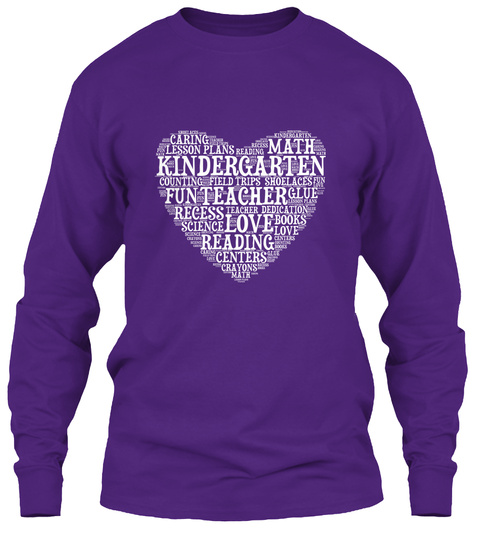 Caring Lesson Plans Math Kindergarten Fun Teacher Recess Love Reading Centers Purple áo T-Shirt Front