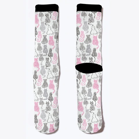 Cat Socks For Cat Lovers Standard Camiseta Front