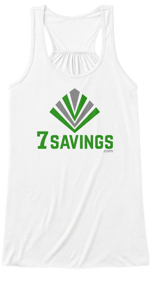 7savings.Com White T-Shirt Front