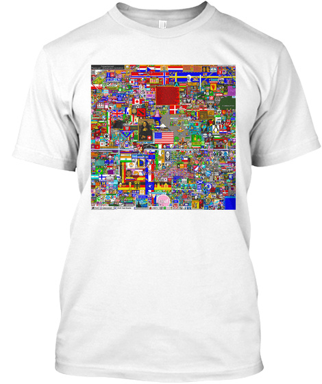 We Did Pixel Art, Reddit! White T-Shirt Front