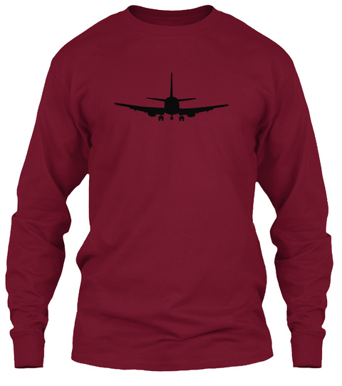 Plane Aviation Cardinal Red T-Shirt Front