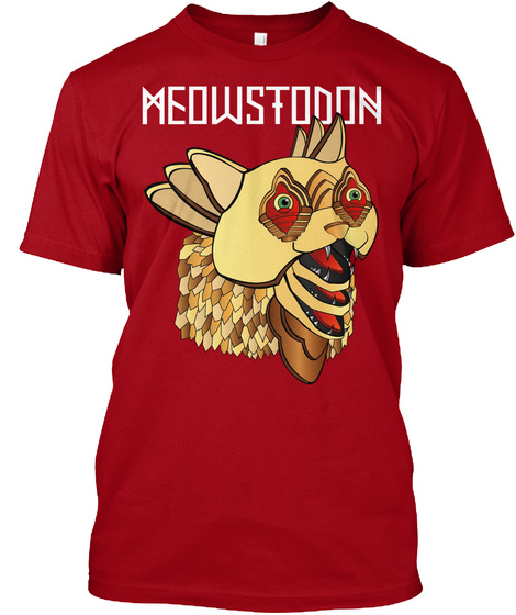 Meowstodon Deep Red T-Shirt Front