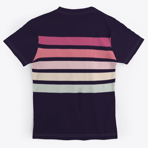Pinkish Retro Stripes Standard T-Shirt Back