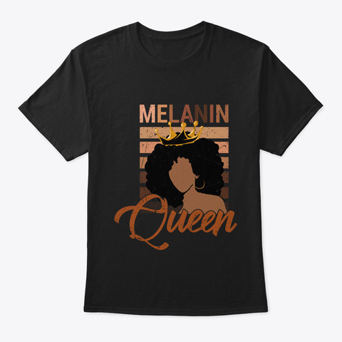 Melanin Queen Tee African American Black T-Shirt Front