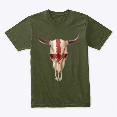 Craneo De Guerra Military Green T-Shirt Front