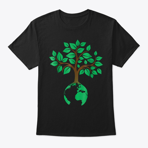 Happy Earth Day Save The Earth Black T-Shirt Front