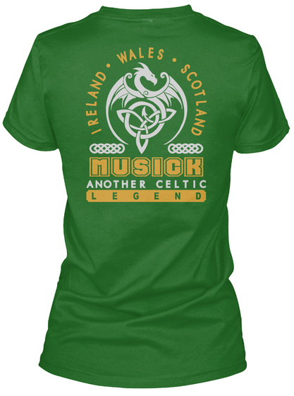 Musick Another Celtic Thing Shirts Irish Green T-Shirt Back