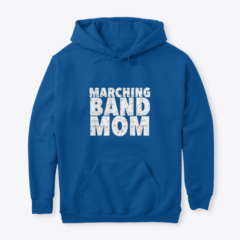 [Band Mom] Marching Band Mom Music Notes Royal T-Shirt Front