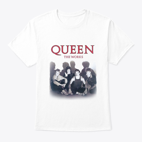 Queen Official The Works White T-Shirt Front