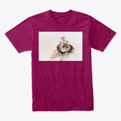 Cute  Yorkie Dog  Cardinal T-Shirt Front