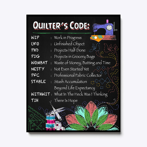 Quilter's Code High Quality Canvas Print Black T-Shirt Front