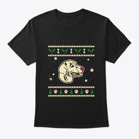 Christmas English Foxhound Gift Black Camiseta Front