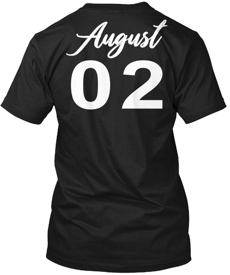 August 02   Leo Black T-Shirt Back