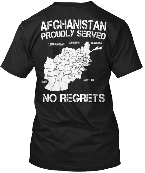Afghanistan Veteran   Limited Edition Black T-Shirt Back