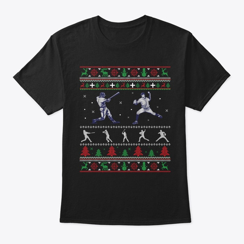 Funny Us Basketball Ugly Christmas Black Camiseta Front