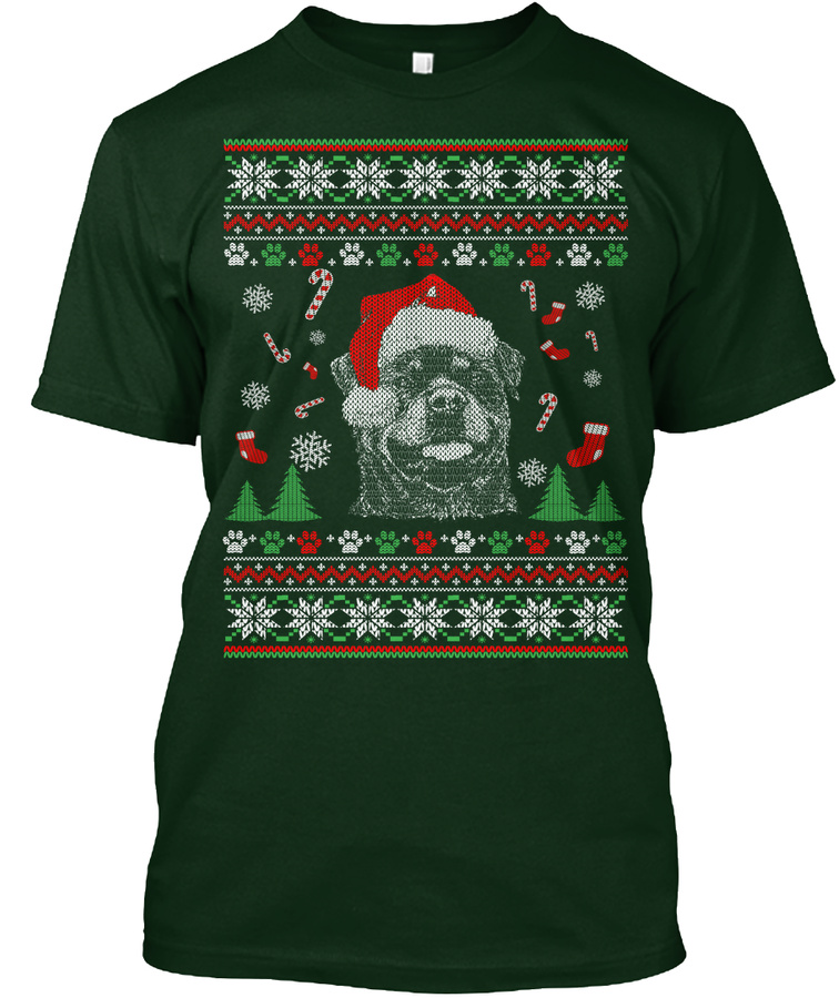 Ugly Rottweiler Christmas Sweater Unisex Tshirt