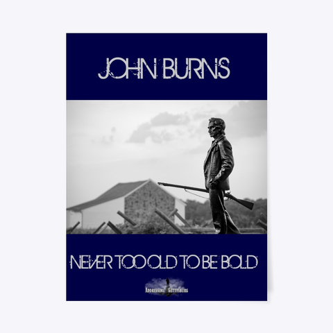 John Burns: Never Too Old To Be Bold Dark Navy T-Shirt Front