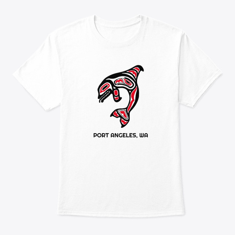 Port Angeles Wa Orca Killer Whale White Camiseta Front